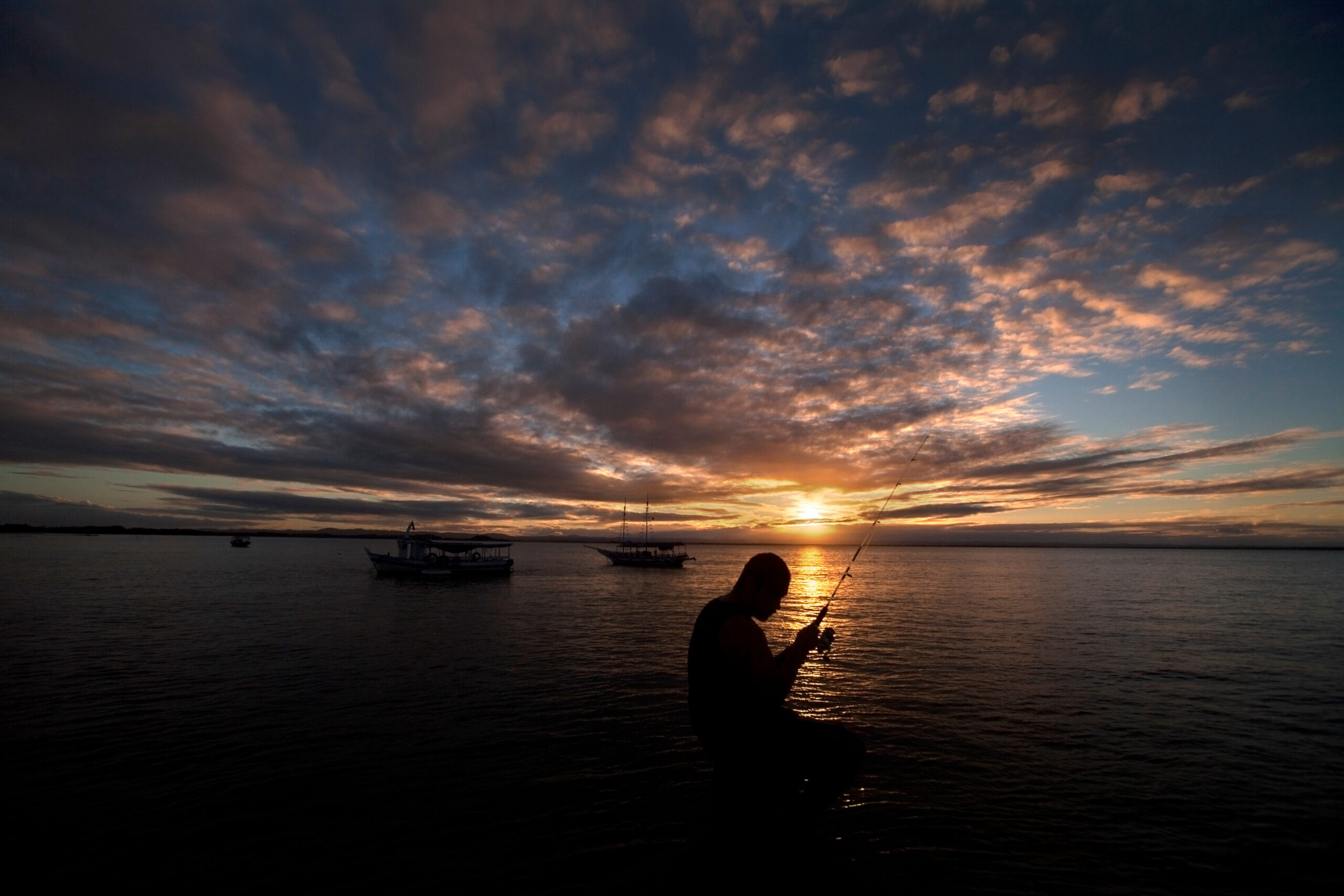 Pôr do sol em Barra Grande, Península de Maraú