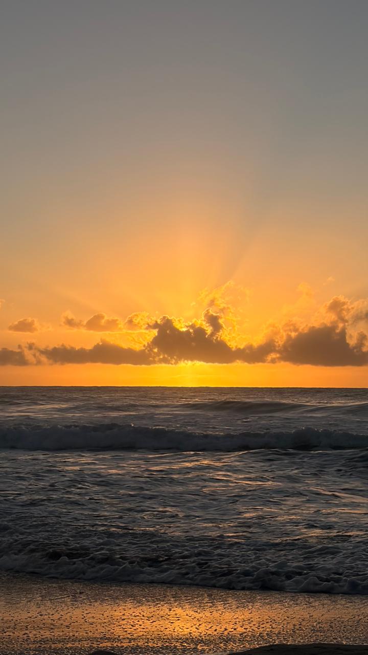Céu ao pôr do sol em Barra Grande
